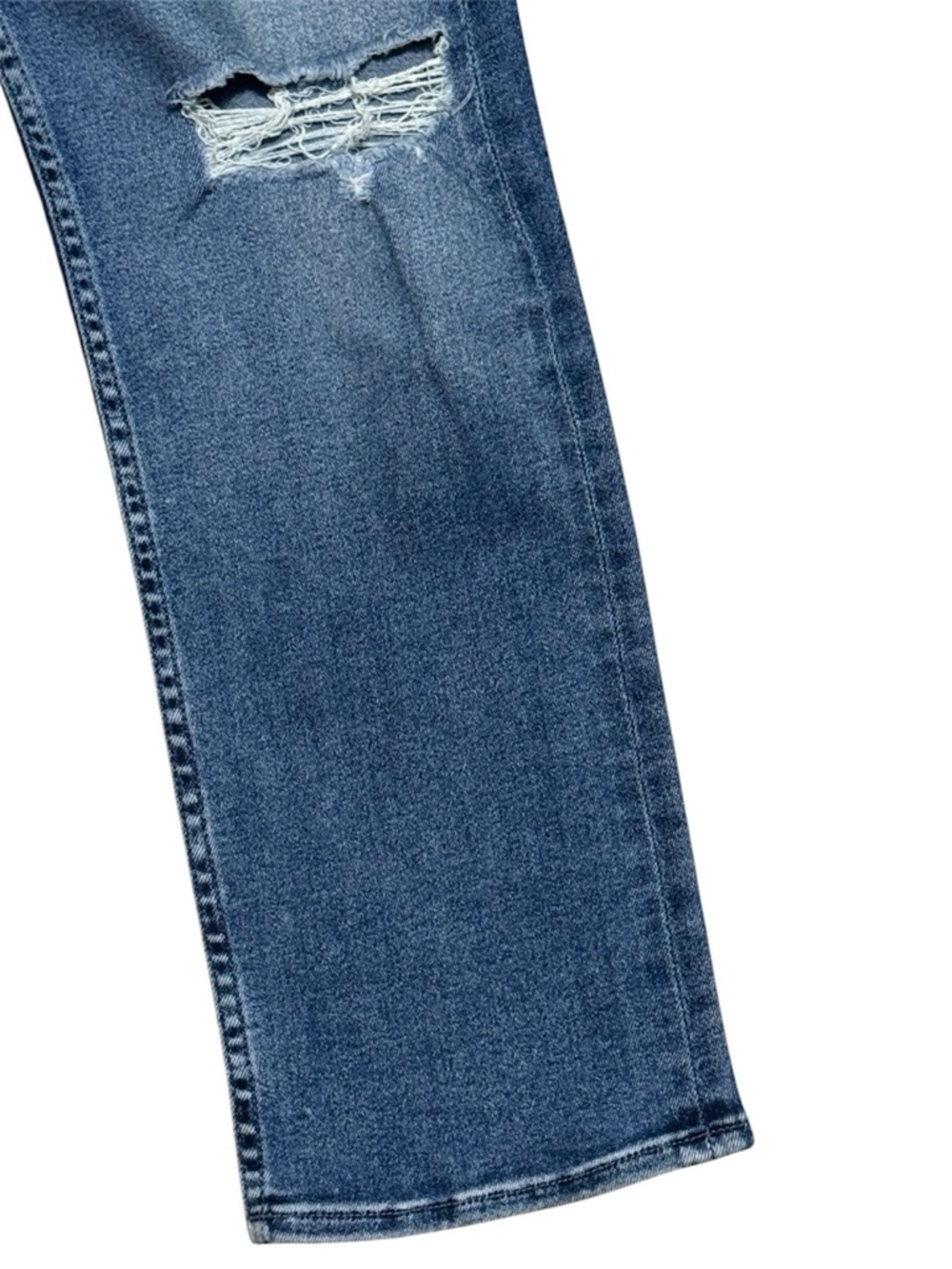 072 MOTHER Women's Tomcat Ankle Roughing It Distressed Straight Cut Jeans, Sz 25 - Picture 5 of 12